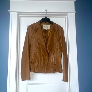 Tan/Caramel Boston Proper leather jacket, size 6